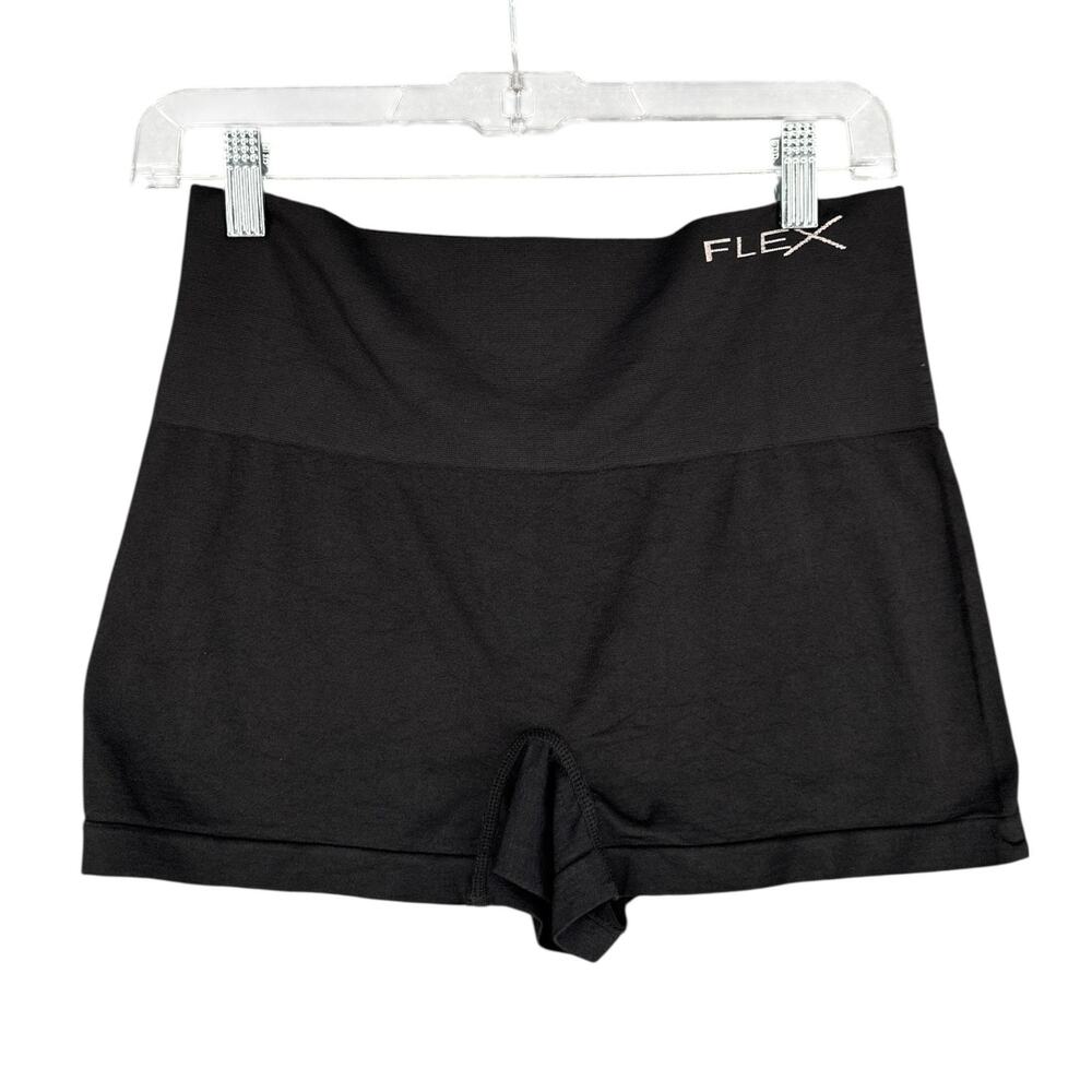 FLEX Own It Black High-Waisted Seamless Athletic Booty Shorts XL‎